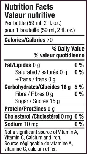 Berry Burst nutrition facts